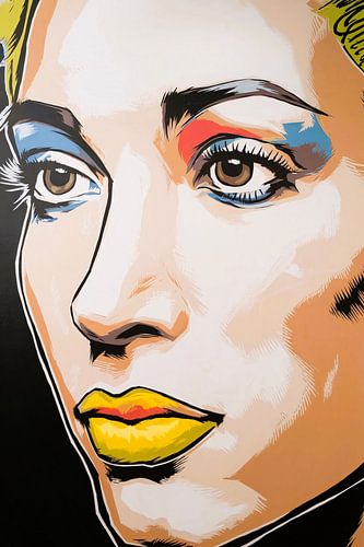 Modern kleurrijk pop-art portret