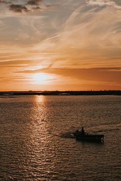 Sonnenuntergang in Faro, Portugal von Manon Visser