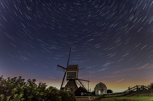 Lighttrail - Gere Molen - De Blauwe Wip