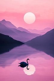 Roze ochtendhumeur van Poster Art Shop