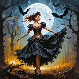 Hexe mit Vollmond von Ans Bastiaanssen