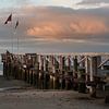 Seebrücke am Südstrand von Wyk auf Föhr im Morgenlicht von Jens Seßler