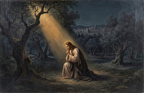 Die Qual im Garten: Jesus betet im Licht