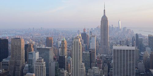 Manhattan New York met het Empire State Building, panorama