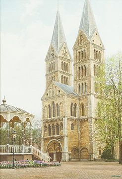 Schilderij: Roermond, Munsterplein van Igor Shterenberg