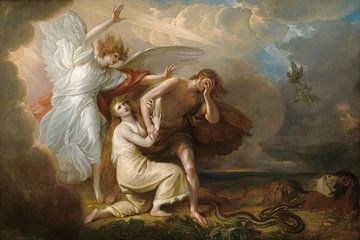 Benjamin West,De verdrijving van Adam en Eva uit het Paradijs