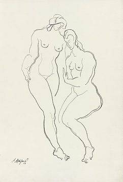 Dessin de nu dans le style d'Auguste Rodin sur Peter Balan