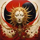 Celestial Muse - Red - Square by Mellow Art thumbnail
