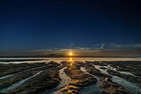 Sunset in Zeeland by the sea