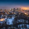 Snow in 'The Park' of Rotterdam | winter panorama sur Rob de Voogd / zzapback