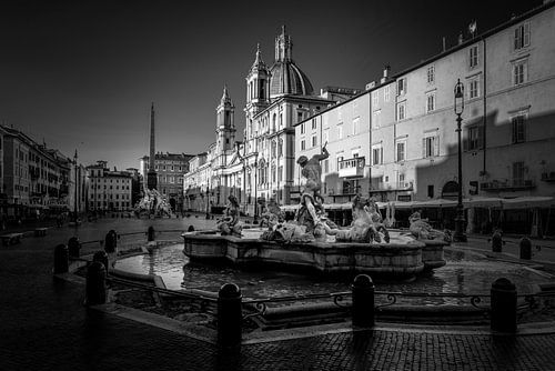 Fountain of Neptune at Piazza Navona in Rome