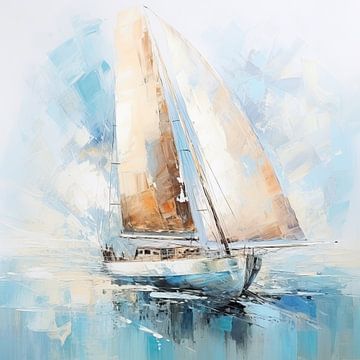 Segelschiff | Segelnde Malerei von Wunderbare Kunst