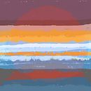 Dreamland. Modern abstract landscape in bright pastel colors.  Sunset meets sunrise by Dina Dankers thumbnail