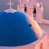 Kirche Aghioi Theodoroi in Firostefani, Santorin von Henk Meijer Photography