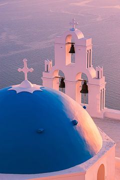 Aghioi Theodoroi kerk in Firostefani, Santorini van Henk Meijer Photography