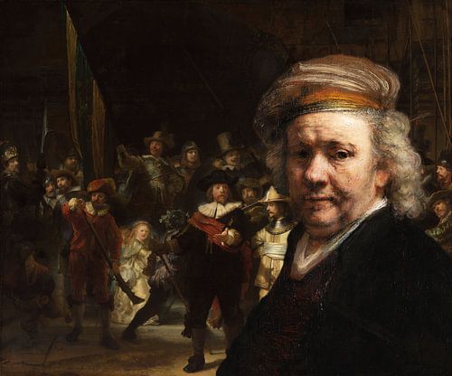 La Ronde de nuit et l'autoportrait de Rembrandt van Rijn