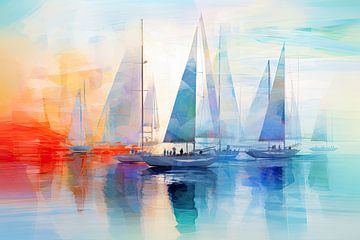 Sailboats abstract by Imagine