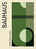 Bauhaus, in shades of green