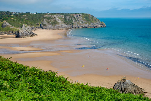 Three Cliffs Bay in Wales, Engeland