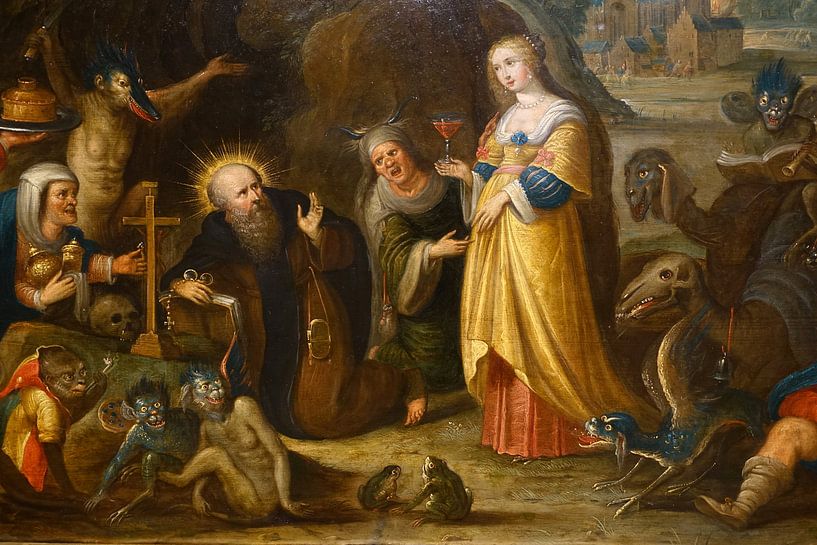 The Temptation of Saint Anthony, Frans Francken (II) by Masterful Masters