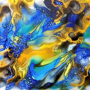 painting van alcohol ink en acryl van Gelissen Artworks