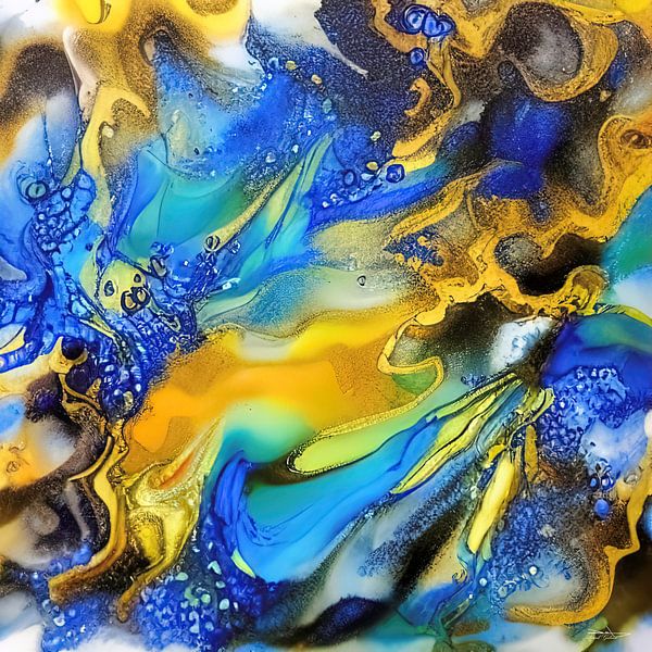 painting of alcohol ink. by Gelissen Artworks