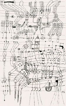 Tekening Geknoopt in de Manier van een Net (1920) door Paul Klee. van Dina Dankers