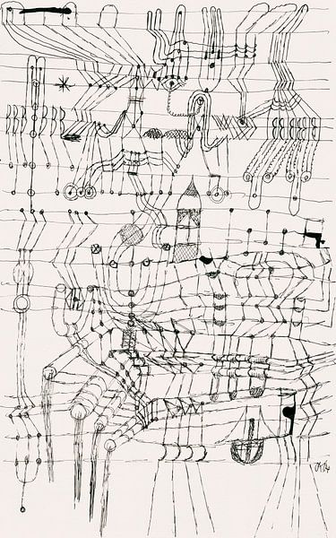 Drawing Knotted in the Manner of a Net (1920) by Paul Klee. by Dina Dankers