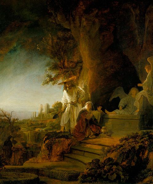 Le Christ apparaît comme un jardinier à Marie-Madeleine, Rembrandt van Rijn par Rembrandt van Rijn