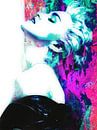Madonna True Blue Abstrakt Portrait von Art By Dominic Miniaturansicht