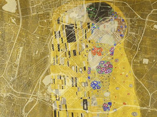 Carte de Heerhugowaard avec le Baiser de Gustav Klimt