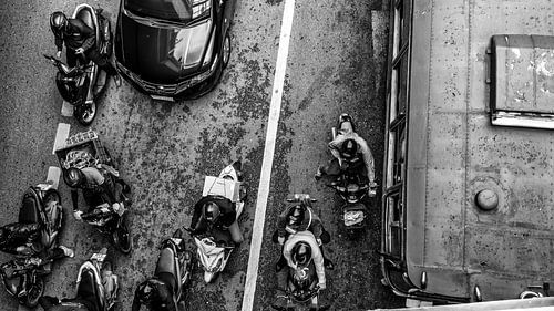 Hectische verkeer Bangkok van boven!