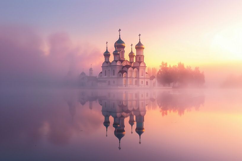 Lichtspiel über Kirchendach von fernlichtsicht