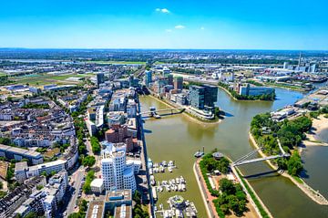 Düsseldorf Medienhafen aan de oevers van de Rijn van Sjoerd van der Wal Fotografie