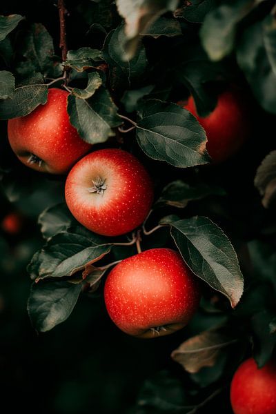 Red apples tree by Poster Art Shop