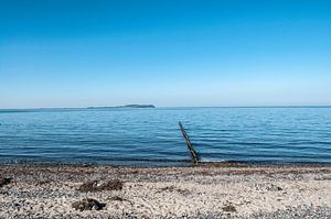 Blick nach Hiddensee, Buhnen am Bug auf Dranske