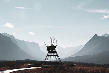 Vue du tipi sur Larissa Geuke