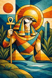 Gemälde des ägyptischen Sonnengottes Ra.