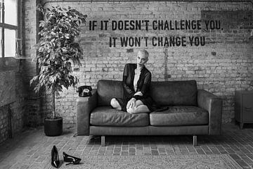 If It Doesn't Challenge You | Zwart-Wit Industieel Portret