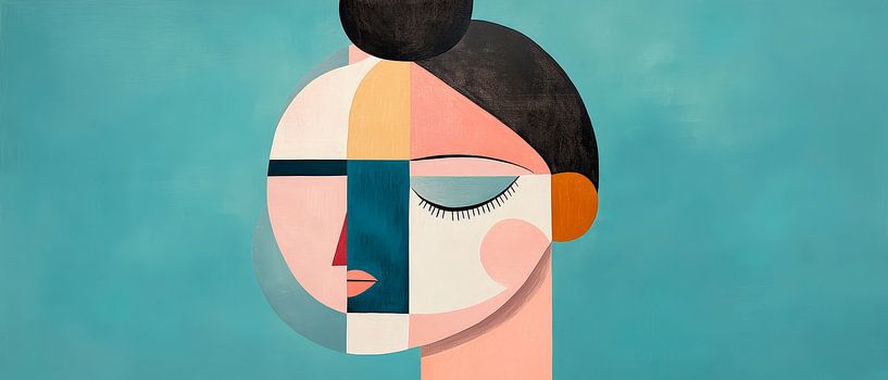 Abstract portrait of a woman by Poster Art Shop