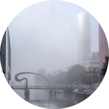 Mist bij de Ibisbrug van Frans Blok