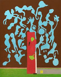 flowers, fantasy abstract, colourful (WADM9) by Marjolein Bresser