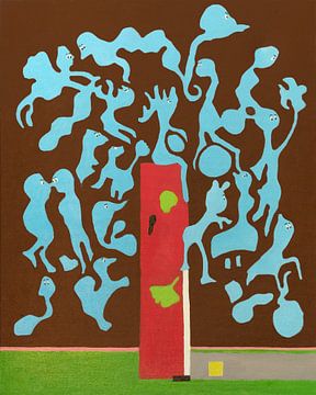 bloemen, fantasie abstract, kleurrijk (WADM9)
