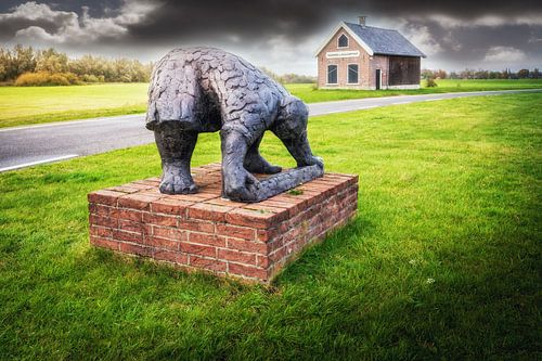 Kunstwerk aan de Dijk van Olst en Wijhe in Overijssel