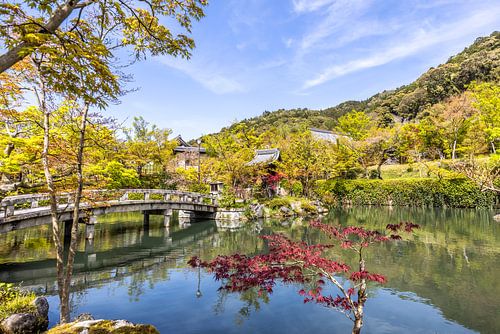 KYOTO Eikando Hojo vijver met brug