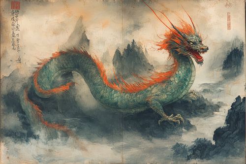 japanse draak illustratie