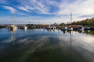 Boote im Hafen von Kloster auf der Insel Hiddensee