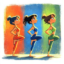 Yoga Women | Harmony in Motion: Yoga Vibes by OMG Art