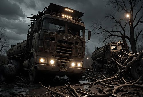 roestige tankwagen, steampunk