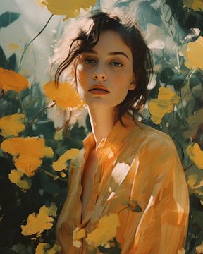 Portret "You are my sunshine" van Carla Van Iersel